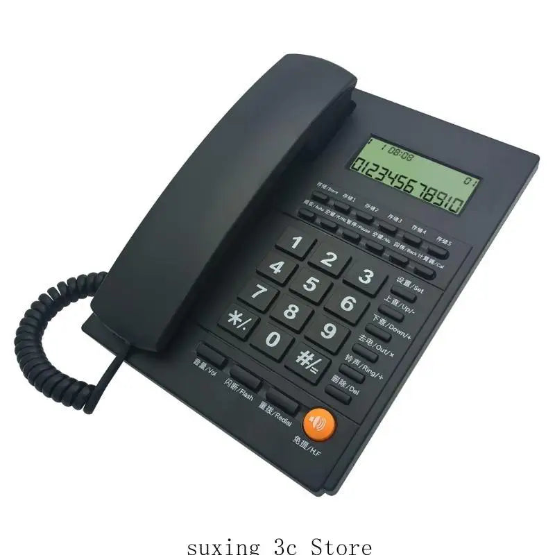 E8BE Landline Telephone Corded Phone CallerID Alarm Clock for Home/Hotel/Office Fixed