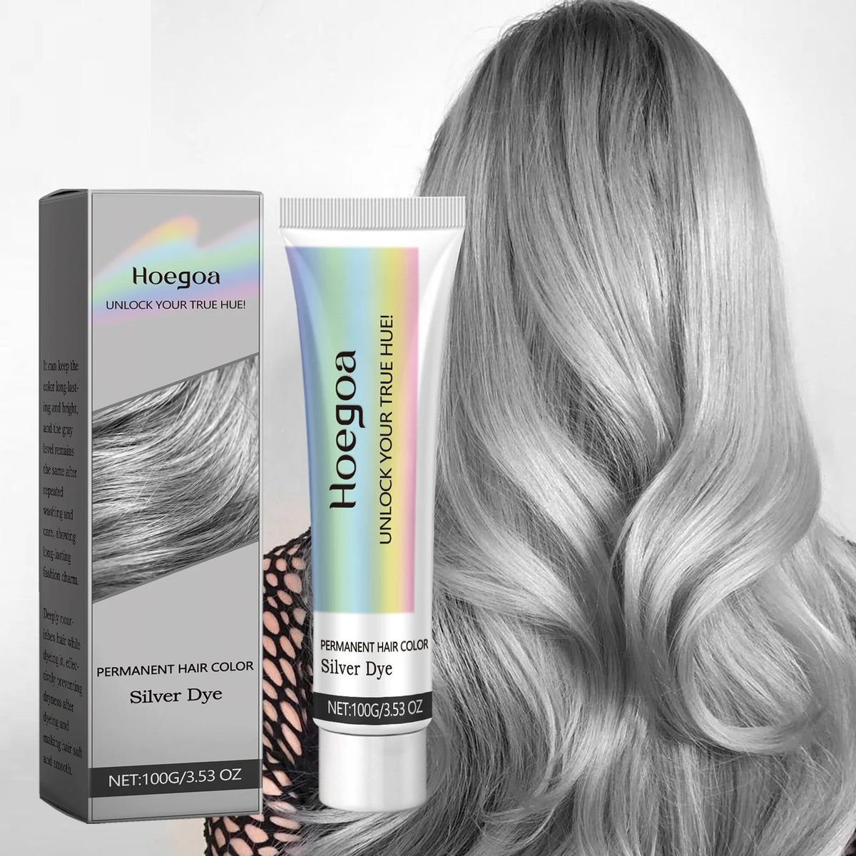 Permanent Hair Dye Natural No Stimulation Easy Coloring Cream Soften Hair Prevent Dryness Rough Silver Gray Hair Color Shampoo