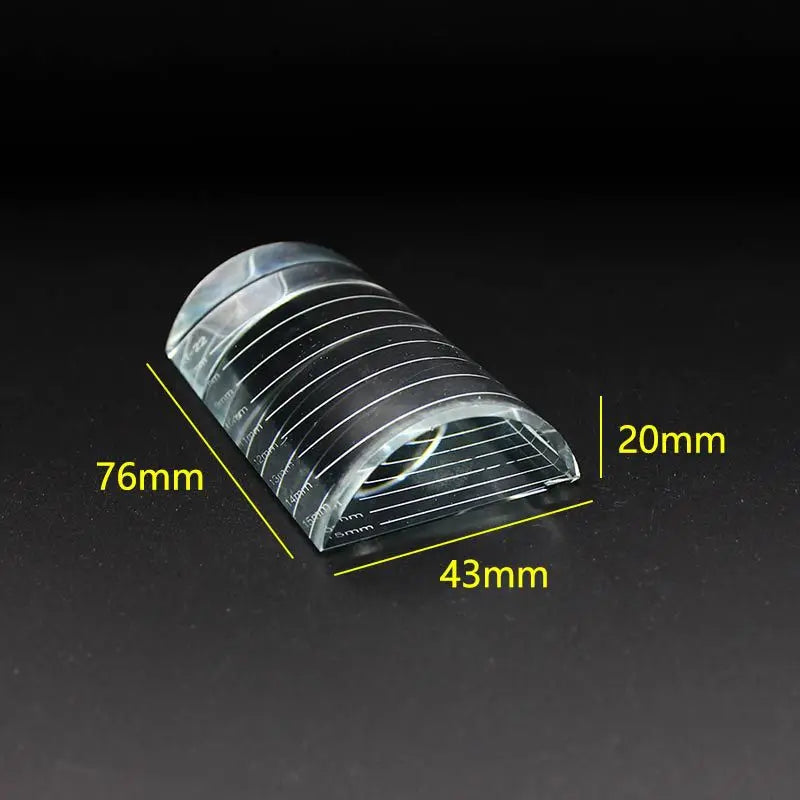 False Eyelash Glue Holder Pallet Eyelash Extension Stand pads with Tick Mark Crystal Glass Adhesive Glue Holder