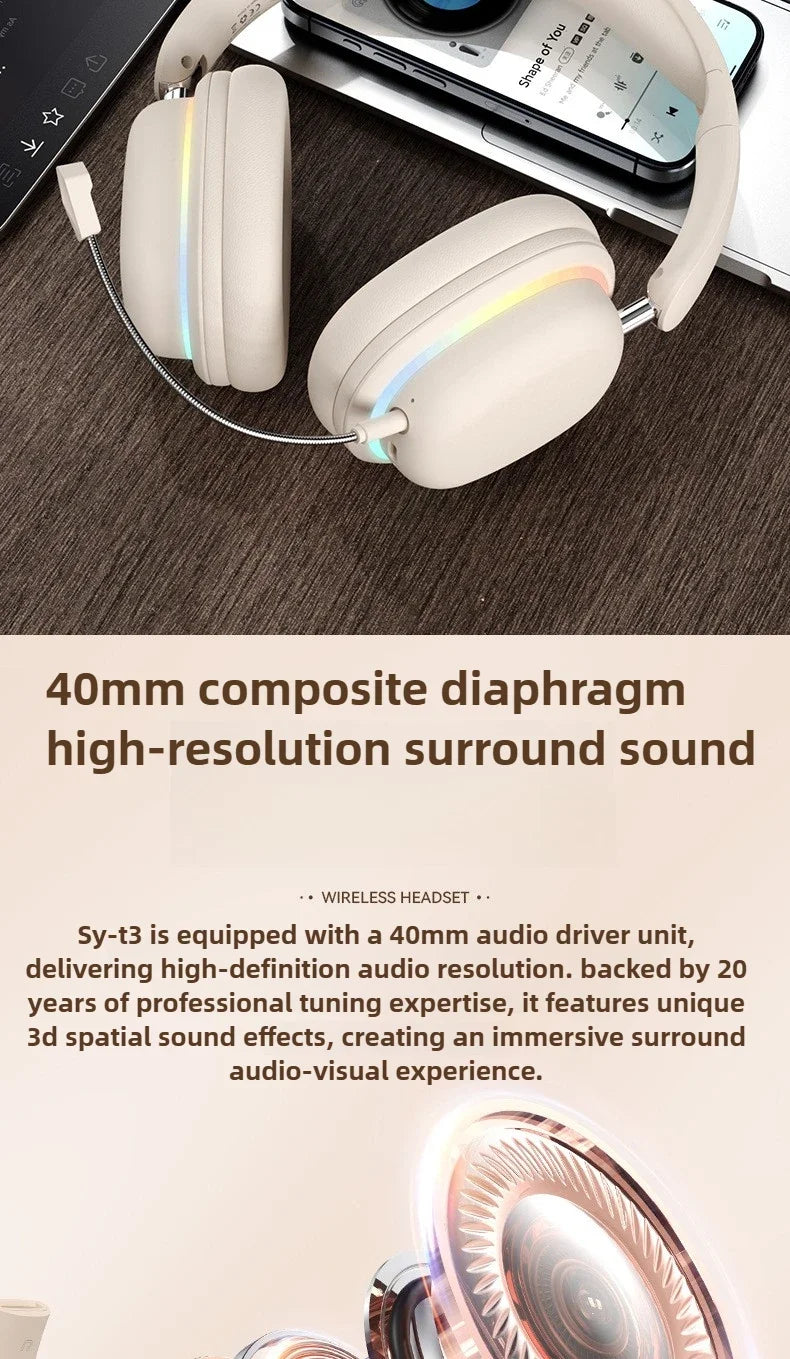Original Bluetooth Headphone Headset SY-T3 High Quality Noise Reduction Wireless Microphone Wired Earphone Gamers Headphones