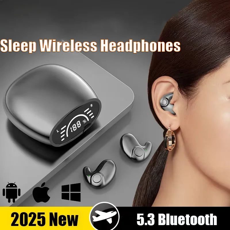 Bluetooth 5.3 Earphones Mini Noise cancelling Sports Running Earphones Life Waterproof Gaming Music In Ear Earphones