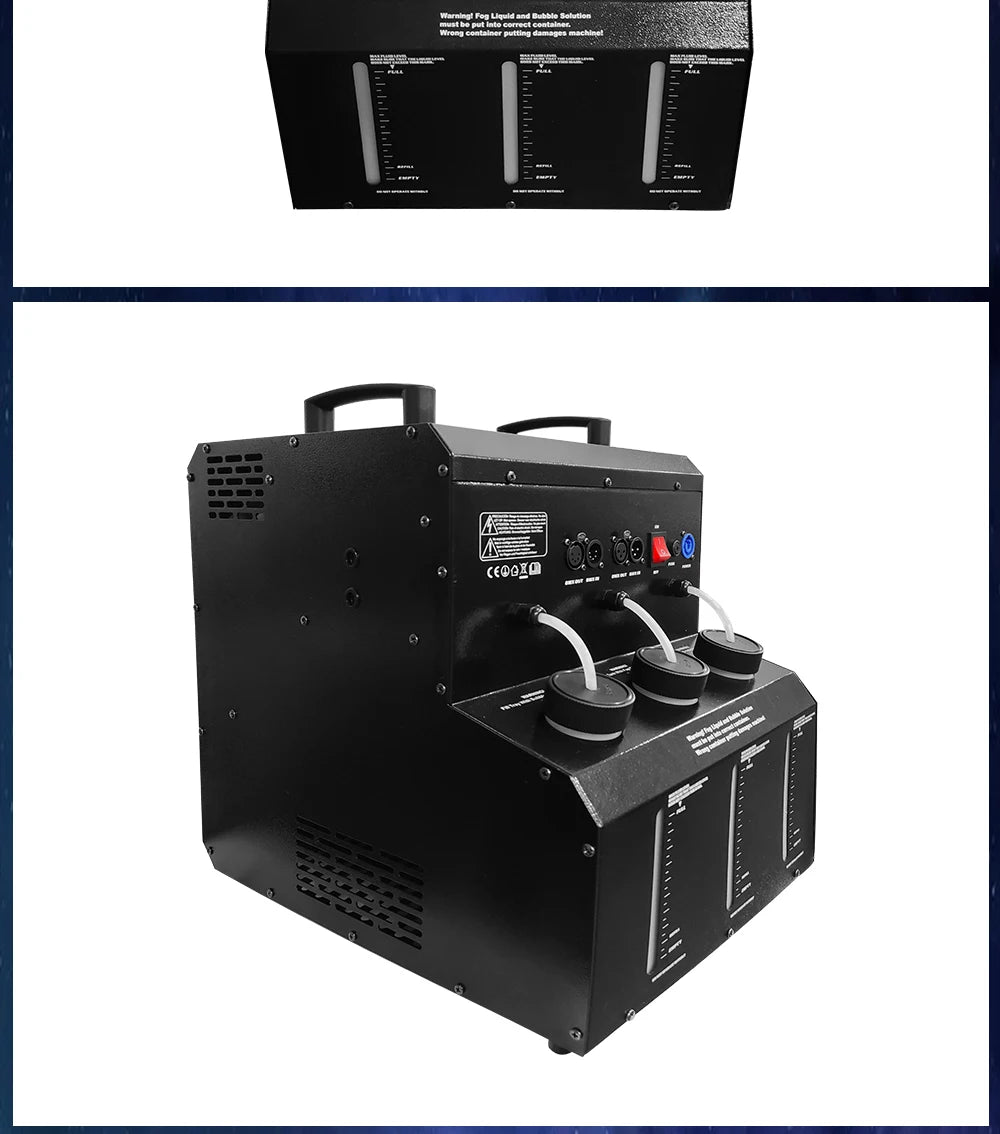 1500W 3000W RGB LED Smoke Bubble Machine Four Holes Double Holes Wedding Bubble Spray Machine DMX For Stage Special Effect