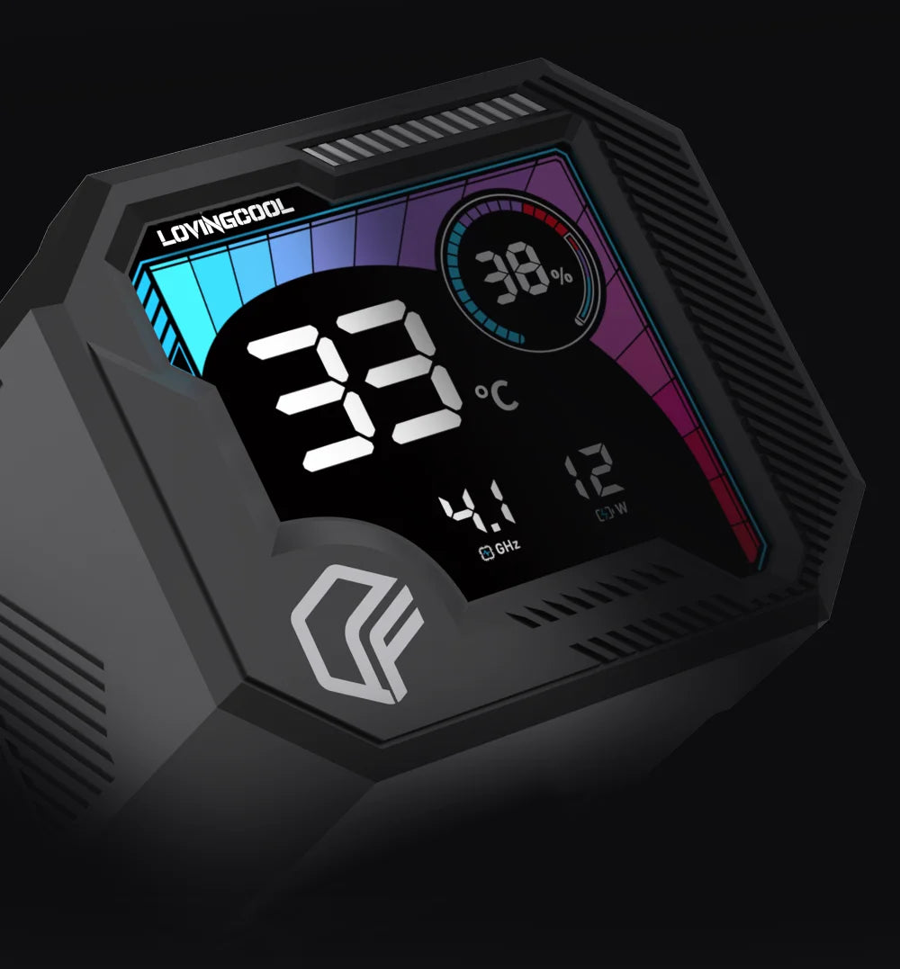 LOVINGCOOL AK-01 AK-03 water cooler 360mm broken code screen dynamic digital display liquid cooler ARGB abyss mirror cold head