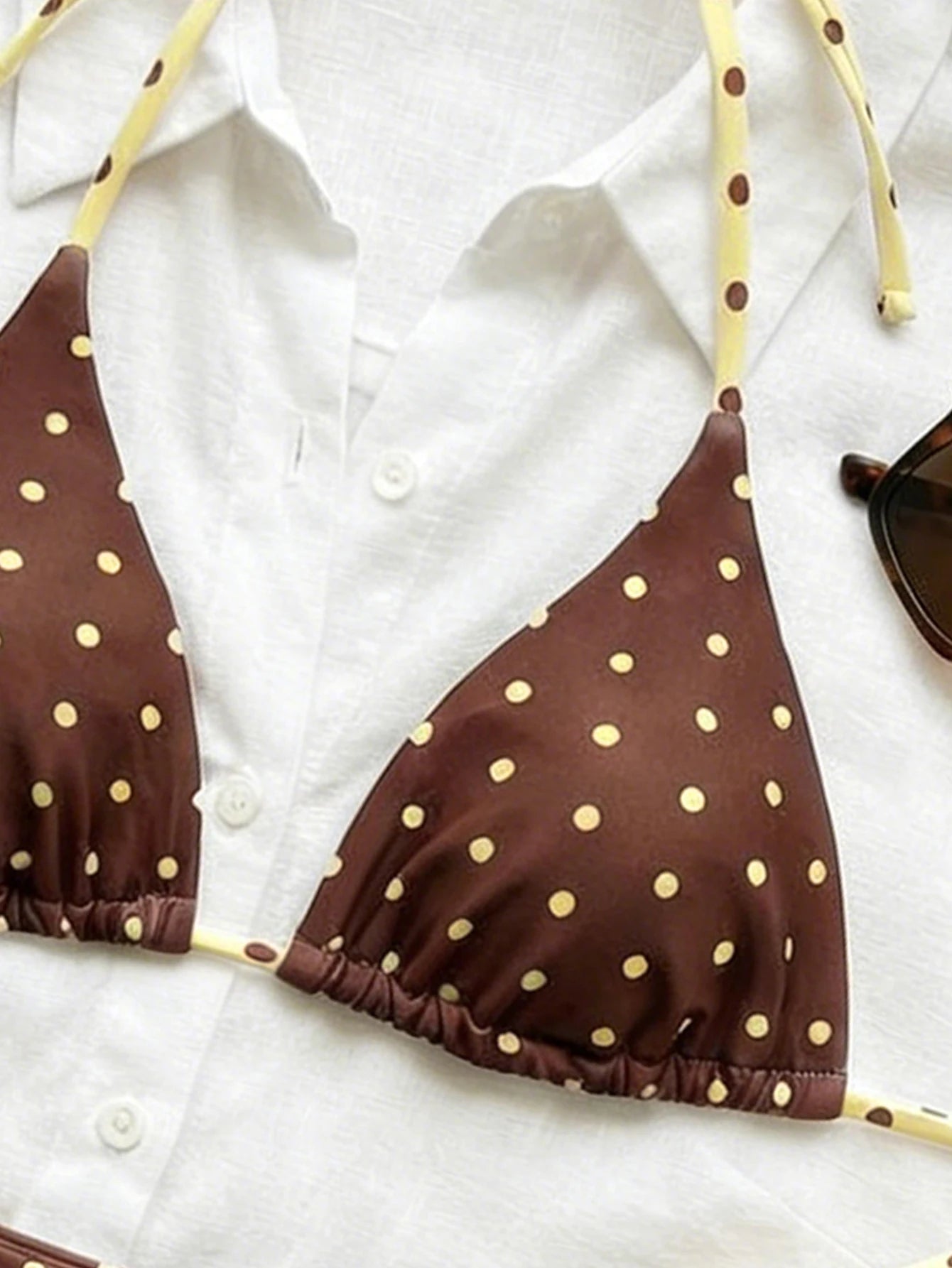 2026 Women's Retro Polka Dot Bikini Set Push up Tie Side Swimwear Sexy String Bikini Bottom for Beach Vacation Bathing Suits