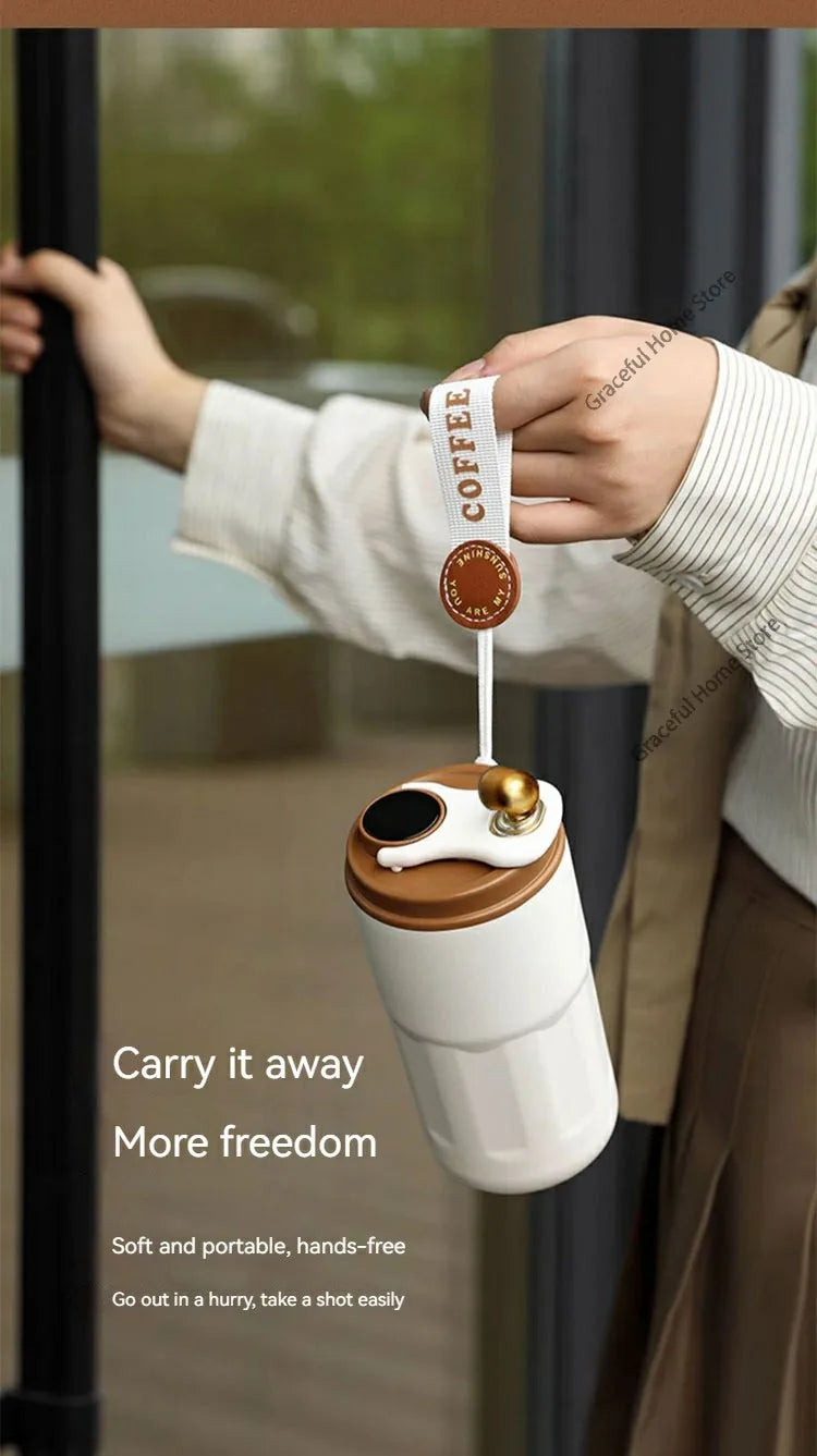 Stainless Steel Vacuum Cup Smart Thermos Bottle Water Digital LED Temperature Coffee Cup Office Cup Business Portable Mug