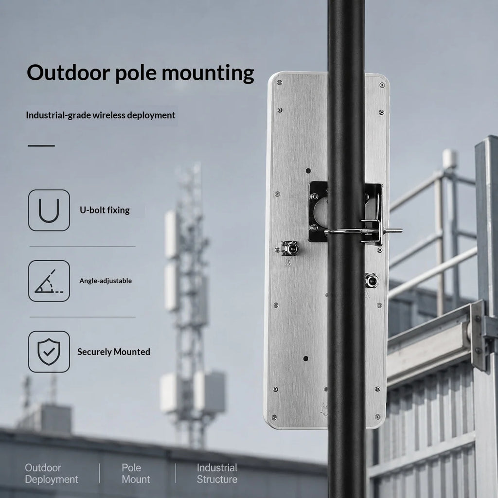 2.4GHz Dual-Polarized MIMO Panel Antenna, 15dBi High-Gain Outdoor Waterproof Antenna for WiFi Base Station Projects