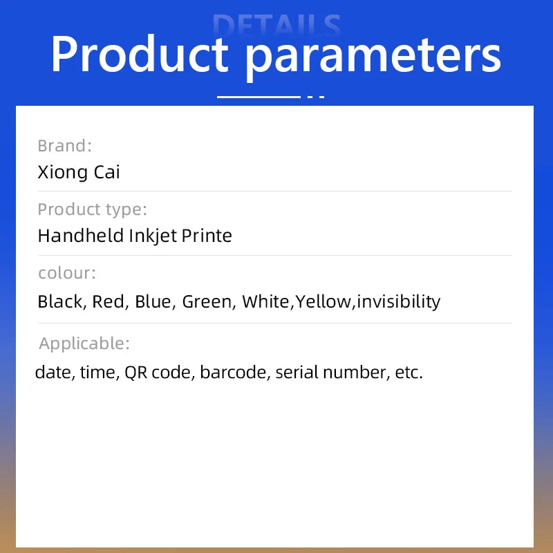 12.7mm Handheld Inkjet Printer 2588+ for QR Barcode Batch Date Number Logo Expiry Date Coding Machine Non-encrypted 25 Languages