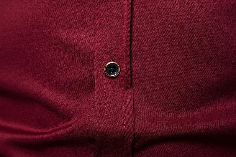 2026 Men's Summer Casual Long Sleeve Shirts Slim Fit Turn Down Collar Shirts Formal Office Business Shirts for Men Tops Big Size