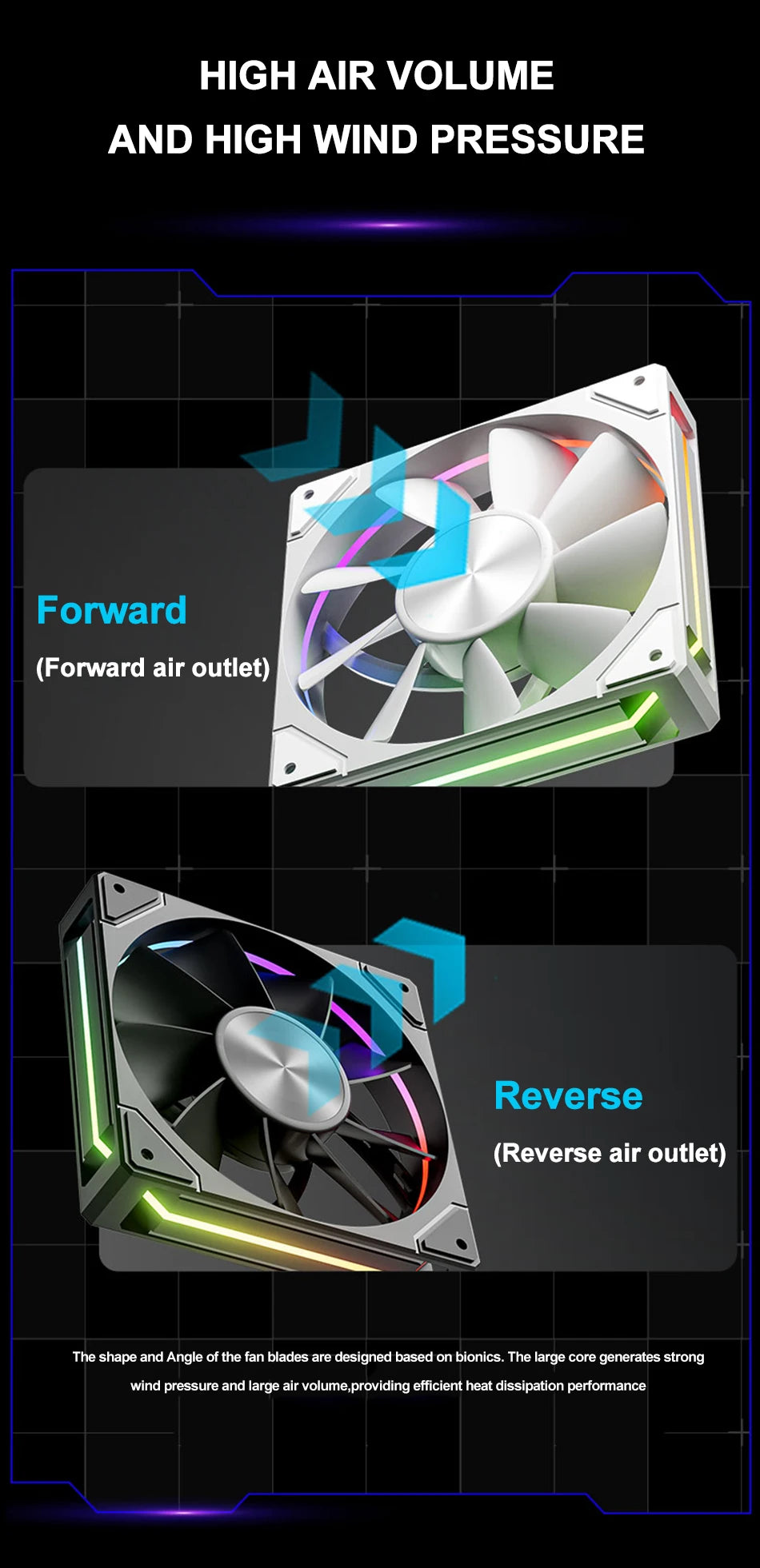 Power Train X-GAMERX PRISM 8RS ARGB Fan 800-1800RPM CPU Cooling Fan PWM Quiet Integrated Building Block Case Fan