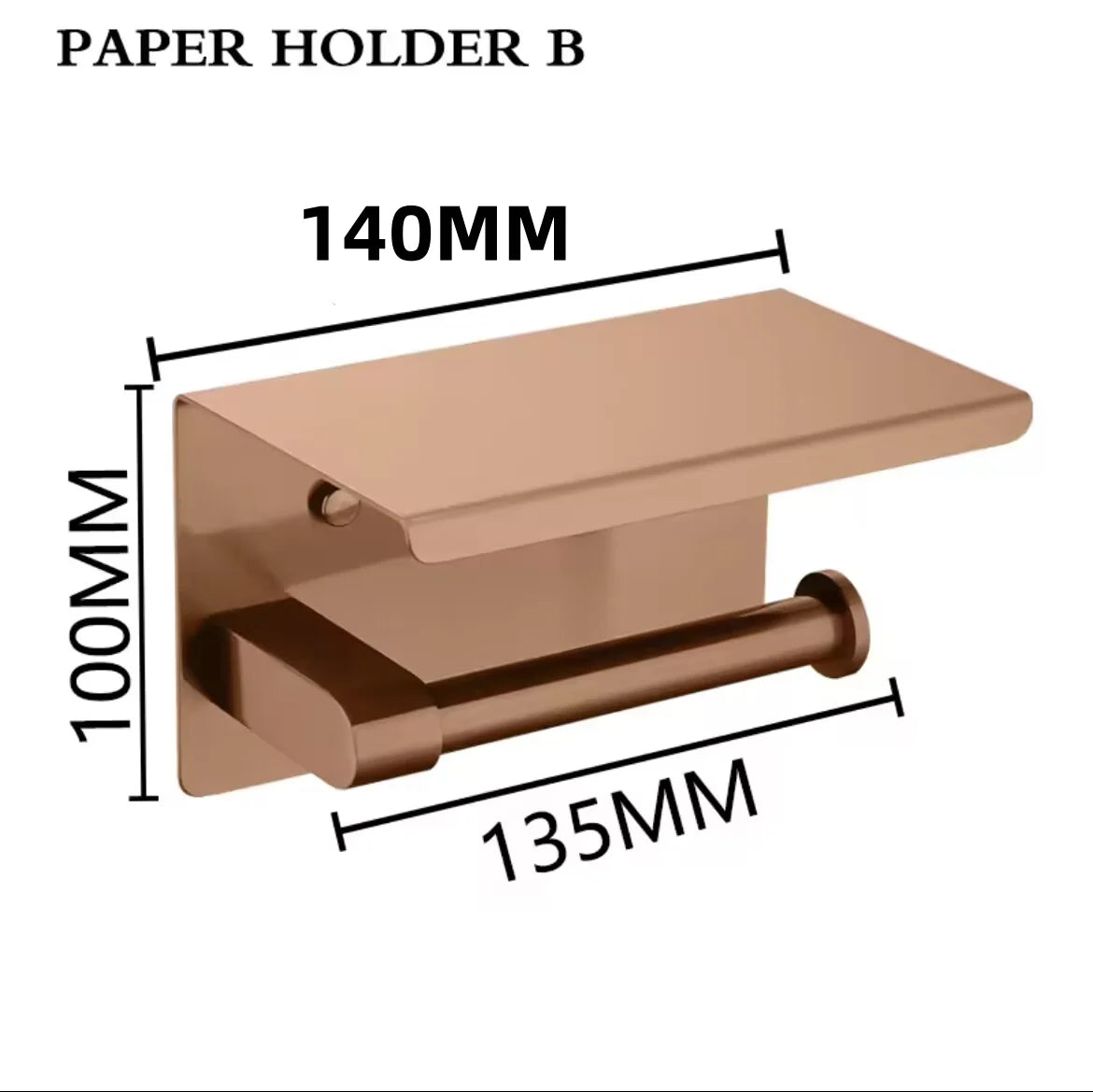 High-quality Brushed Rose Gold 304Stainless Steel Beautiful Wall Hook Toilet Paper Holder Towel Bar Bathroom Accessories