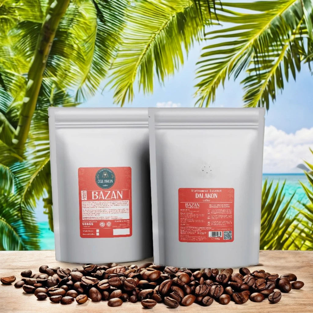 Vietnamese Brand Specialty Beverage Caffeinated Arabica Robusta Dalakon Bazan Ground Coffee Export Quality Sealed in Zip Bag