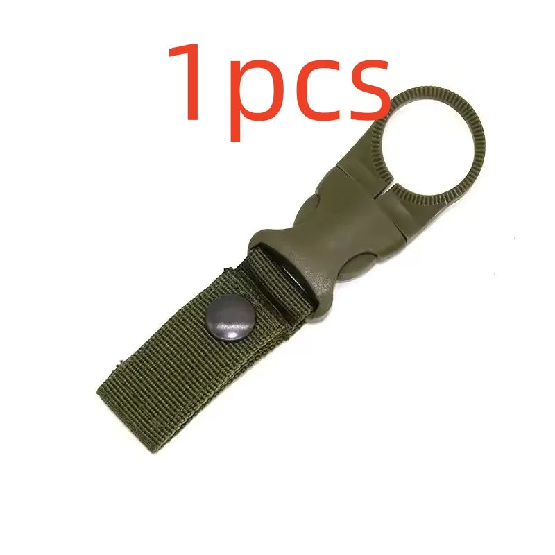 Buckle Hook Water Bottle Holder Clip Climbing Carabiner Belt Backpack Hanger Hooks Water Bottle Nylon Webbing Multifunction Wate