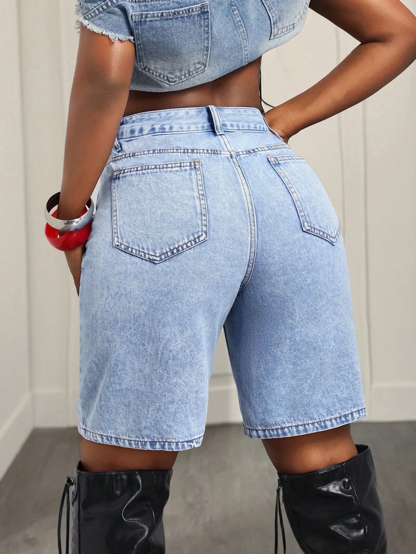 Women Denim Pant Jeans Vintage Wide Leg Knee Length Pants High Waist Straight Trousers Y2k Streetwear Elegant Casual Loose
