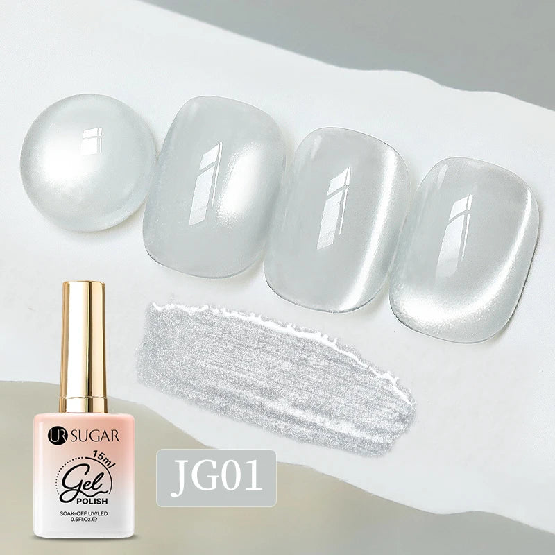UR SUGAR 15ml Cat Magnetic Gel Jelly Glass Full Coverage Varnis Magnetic Gel Soak Off UV LED Gel Autumn Winter Xmas Manicure