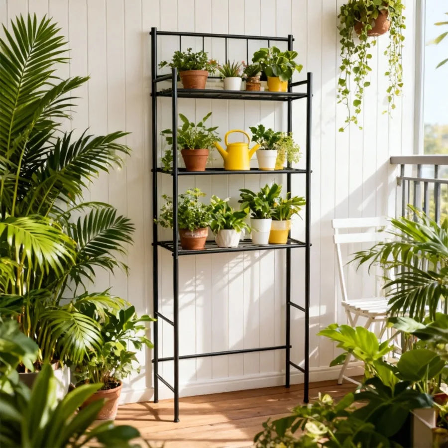 3-Tier Over Toilet Storage Rack for Space-Saving Bathroom Organization Stylish Metal Design for Maximal Storage Efficiency Abov