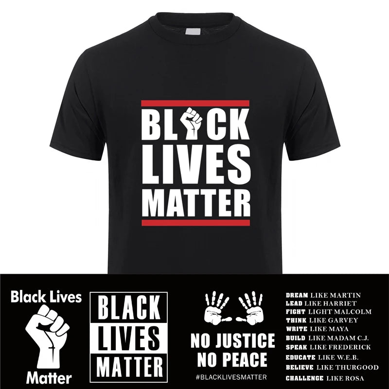 Black Lives Matter T Shirt Short Sleeve Cotton BLM T-shirt Black Life Matter Tshirt Men Unisex 14 STYLES Clothing XS-5XL