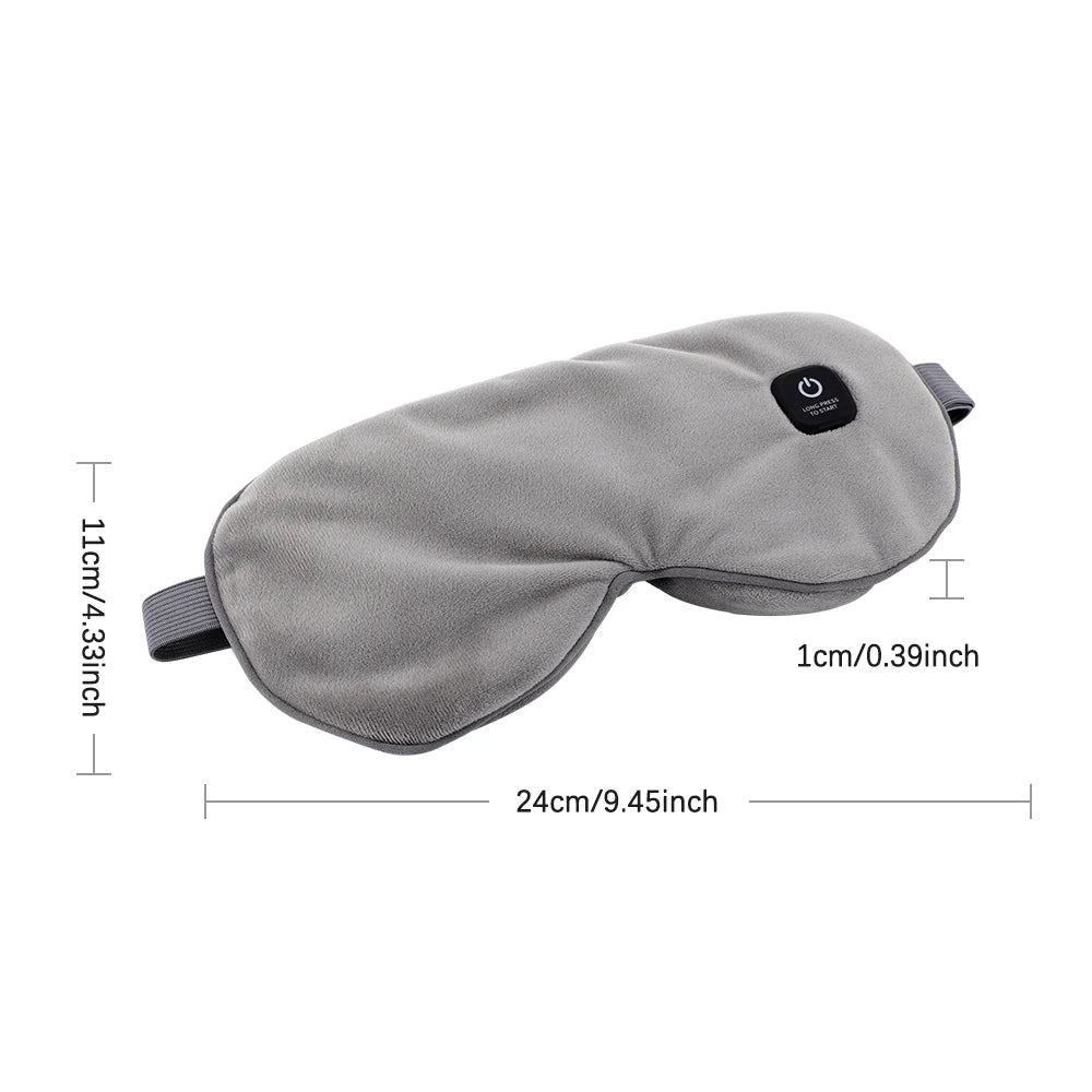 Heated Eye Mask for Dry Eyes Warm Eye Compress Sleeping Mask Light Blocking Washable Eye Heating Pad for Travel Office Home
