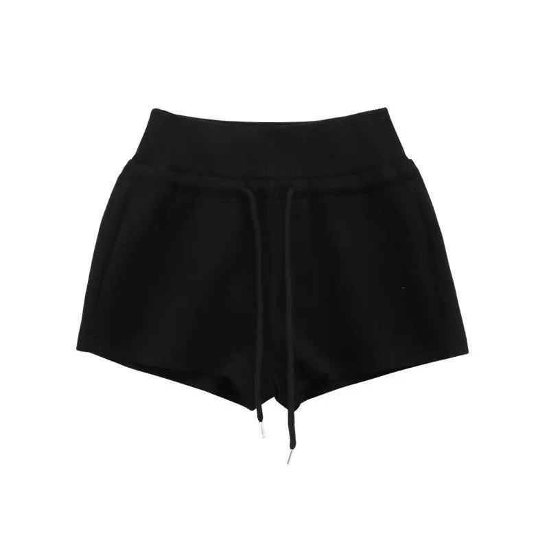 Drawstring Casual Sports Shorts For Women High Waist Solid Summer Short Pant Female Yoga Running Outfit Clothes Korean Hot Pants