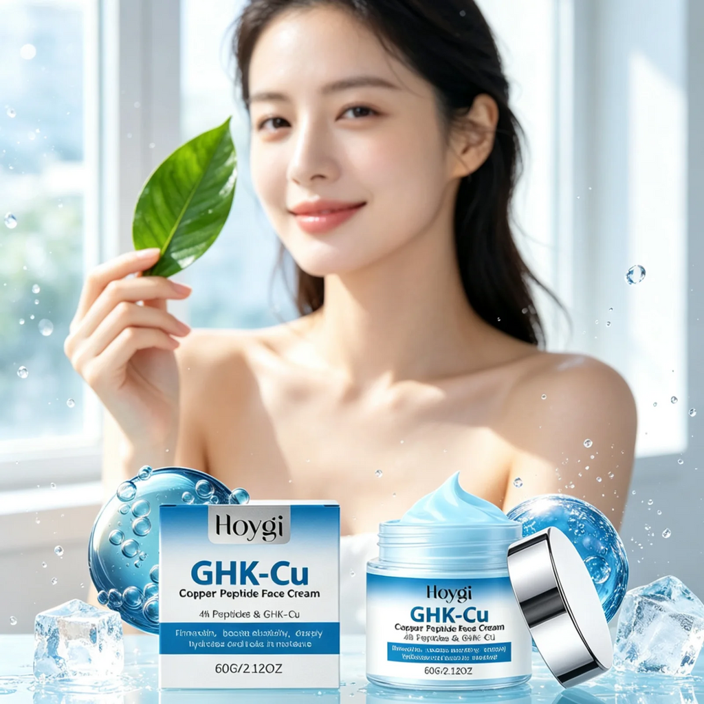 Hoygi Copper Peptide Face Cream Deep Hydration Firming Skin Plump Younger Looking Skin Tightening Anti Aging Facial Moisturizer