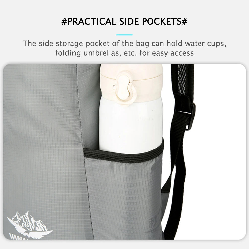 20L Unisex Lightweight Outdoor Backpack Portable Foldable Women Men Camping Hiking Travel Daypack Leisure Waterproof Sport Bag