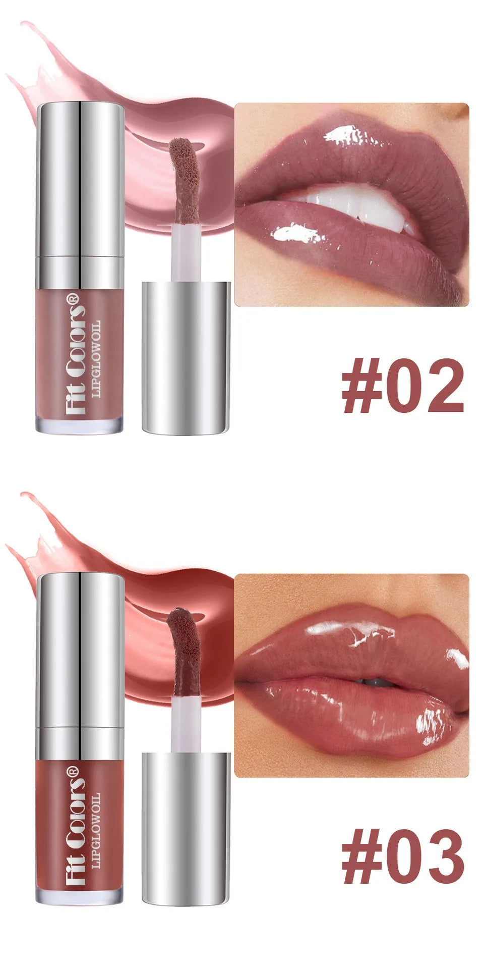 Moisturizing Mirror Effect Lip Gloss Lip Glaze 6 Colors Refreshing Non-Greasy Glossy Long-Lasting Liquid Lipstick Makeup