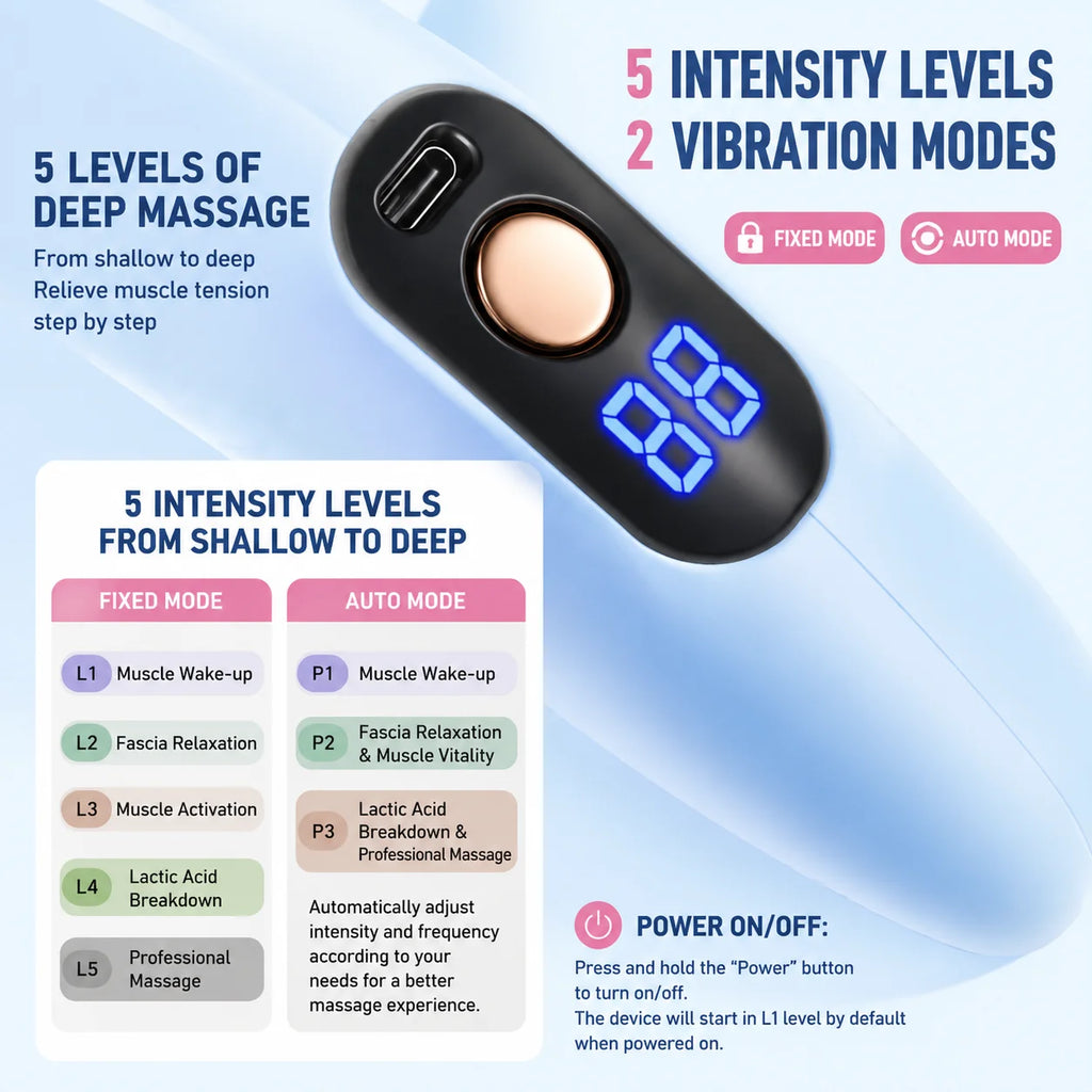 Mini Fat Shaking Massager USB Rechargeable Vibrating Muscle Relaxation Body Slimming Massage Device Portable Fitness Tool