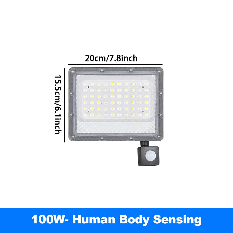 Outdoor LED Flood Light 500W 300W 200W 220V Motion Sensor Waterproof  Spotlight Garden Lighting Landscape Floodlight Street Lamp