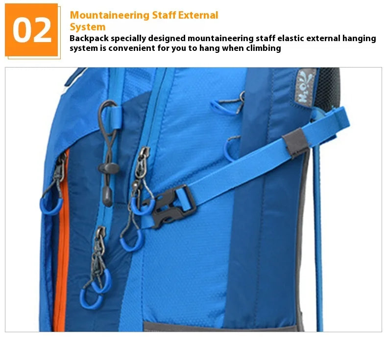 Travel Hiking Backpack 40L Trekking Bag Men Women Durable Outdoor Sports Daypack for Climbing Mountaineering Fishing Bicycle