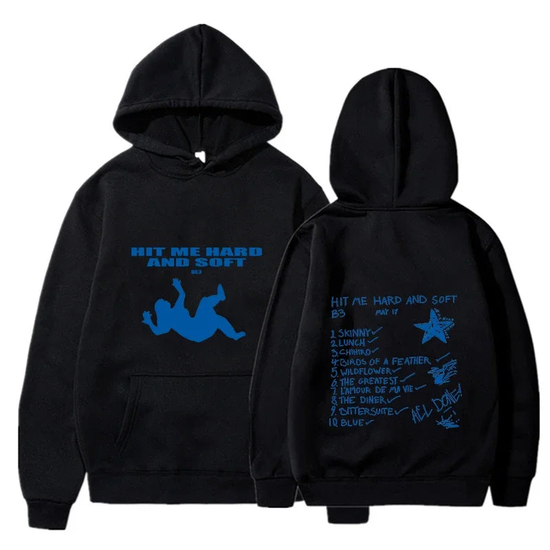 New Spring Autunm Men's Hoodies Billie Hit Me Hard and Soft Printed Women Sweatshirt O-neck European Size Casual Pullover Hoody