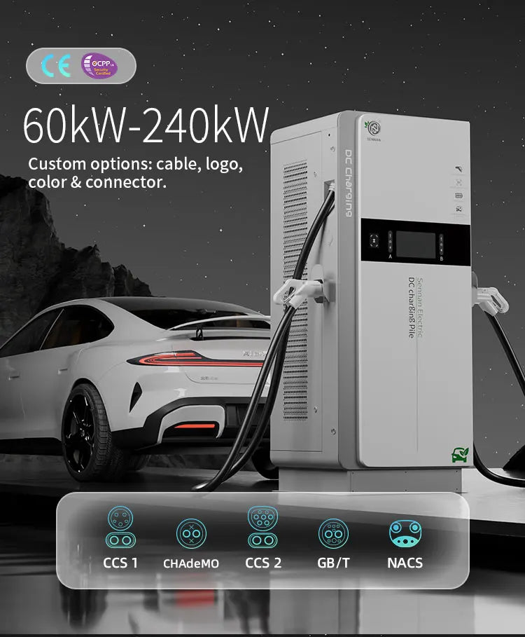 Custom Car Charger 60KW 80KW 120KW 3Phase,Commercial Fast EV Charging Station High Power Electric Vehicle Charger Professional