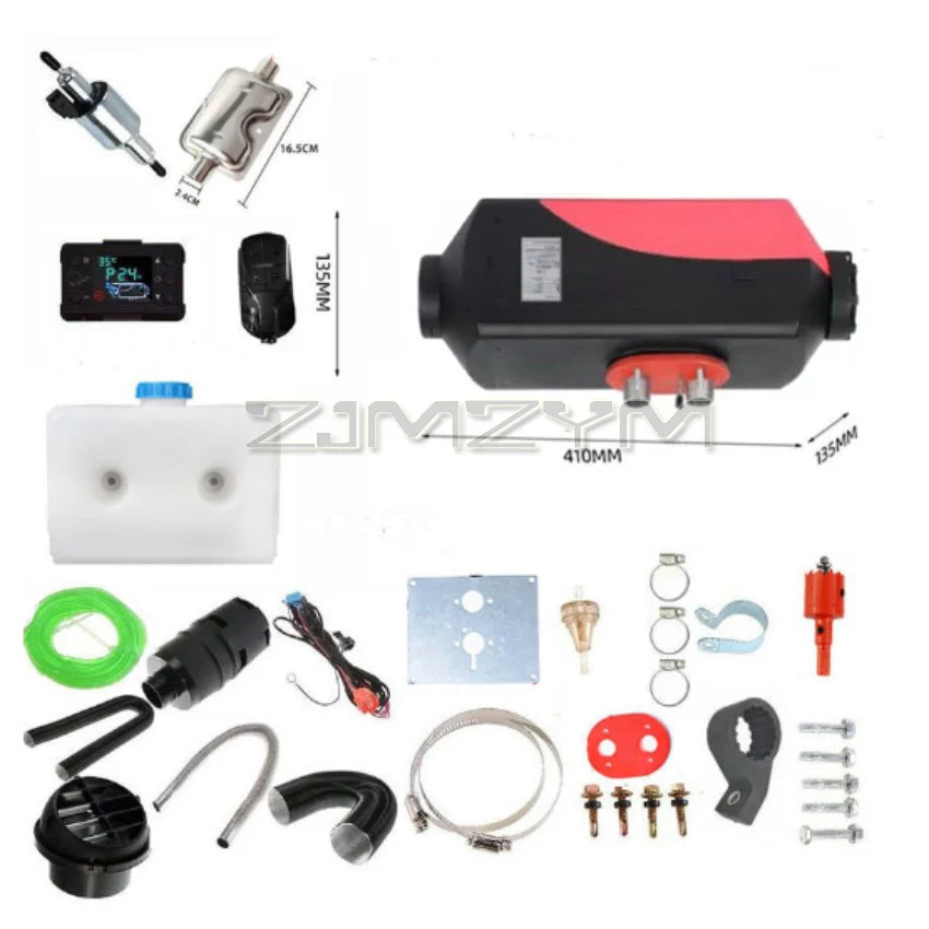 12V 24V Diesel Air Heater 5KW Diesel Parking Heater for Boats Caravan RV Camper Bus Truck With LCD Display Remote