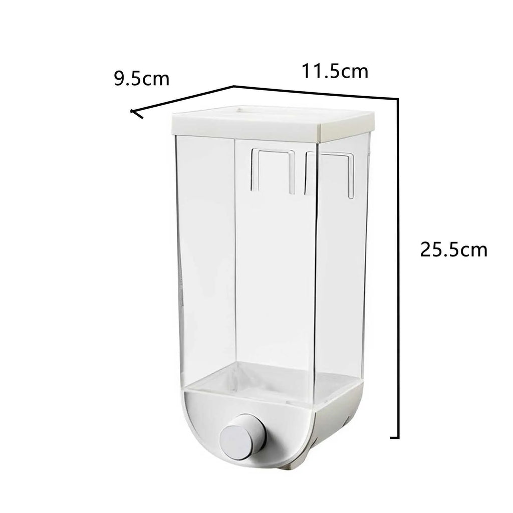 Kitchen Storage Food Organizer Wall Mounted Dry Food Cereal Dispenser Snack Grain Plastic Storage Container Box Rack for Home