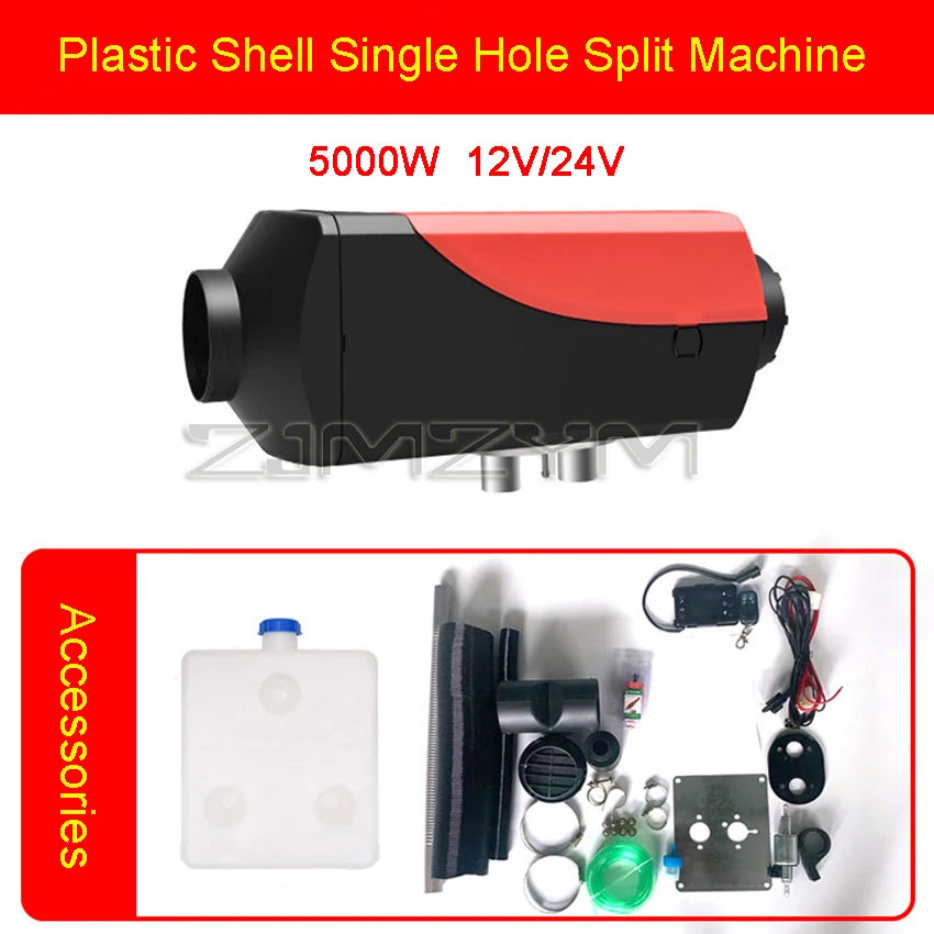 12V 24V Diesel Air Heater 5KW Diesel Parking Heater for Boats Caravan RV Camper Bus Truck With LCD Display Remote