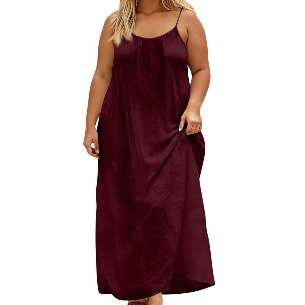 Sexy Suspender Long Dress For Women Plus Size Backless Strappy Maxi Dresses Summer Holiday Beach Party Sundress Robe Vestidos