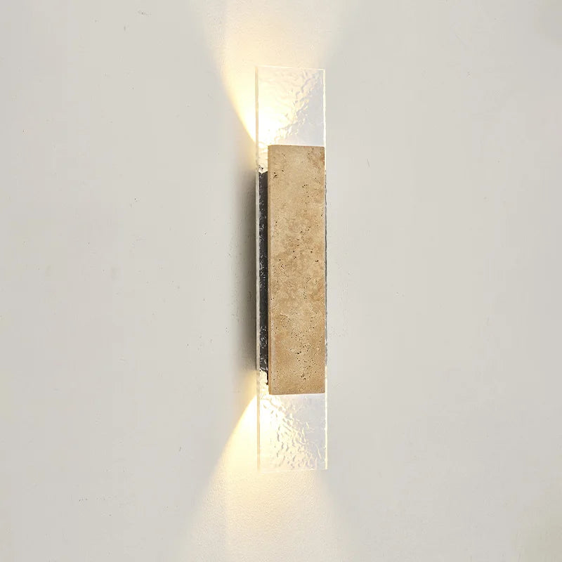 Outdoor Waterproof Wall Lamps Strip Natural Stone Wall Lights 18W LED Porch Wall Sconces Bedroom Exterior Lighting Fixtures