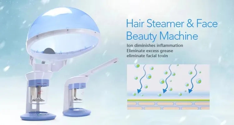 Professional 2 in 1 Hot Nano Hair Steamer Ozone Steaming Face Facial Cleaning Vaporizer Skin Care Beauty Salon Tools Nebulizer