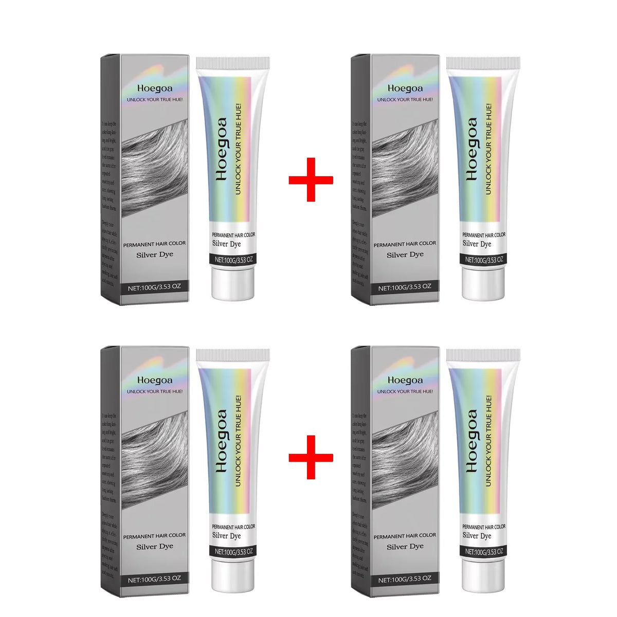 Gray Color Hair Dye Cream Unisex Smoky Silver Punk Style Light Color Metallic Permanent Nourish Natural Trendy Beauty Hair Care