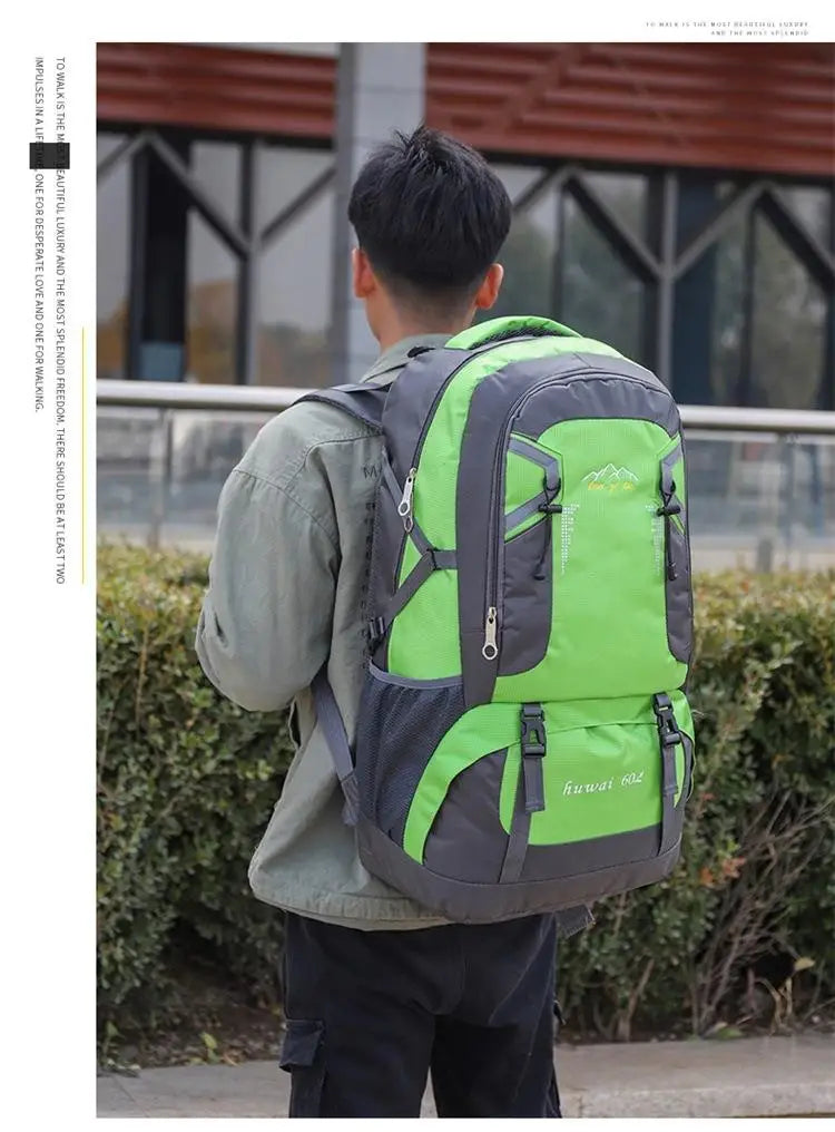 Outdoor Travel Backpack 60L Large Capacity Men's Women's Climbing Bag Luggage Multifunctional Bookbag Lightweight Waterproof