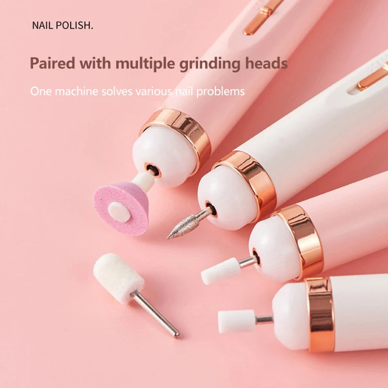 Nail Grooming Set 5-in-1 Professional Electric Machine Lighted Manicure Nail Device Portable Nail File Pedicure Tools Nail Art