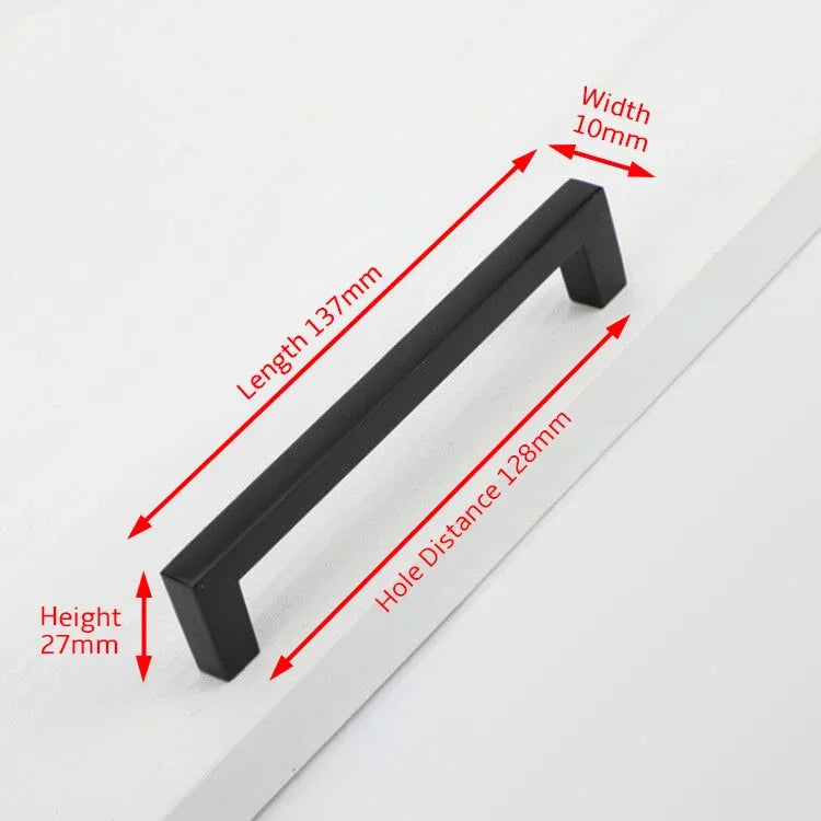 Modern Cabinet Handles Kitchen Door Handles Drawer Knobs Aluminum Alloy Wardrobe Door Handles Brushed Modern Style Hardware