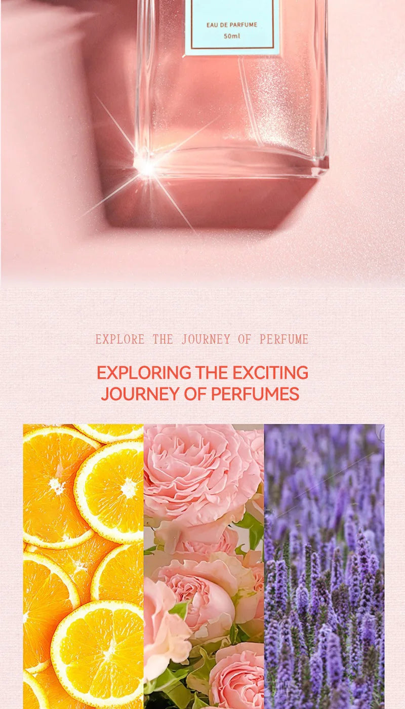 Rose Women Perfume Long Lasting Fresh Eau De Parfum 50ml Elegant Floral Daily Wear Original Brand Fragrance Spray For Her