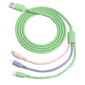 3 In 1 Super Fast Charging Cable For iPhone15 14 13 12 11 X Pro Max Micro USB Type-C Phone Charger USBC Data Cable