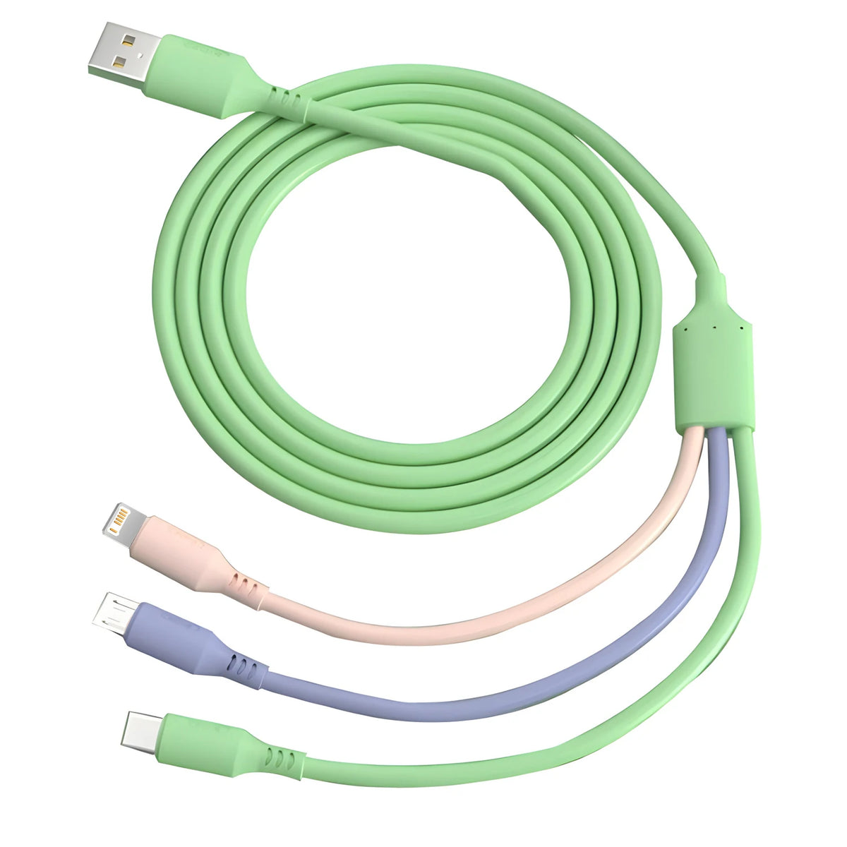 3 In 1 Super Fast Charging Cable For iPhone15 14 13 12 11 X Pro Max Micro USB Type-C Phone Charger USBC Data Cable