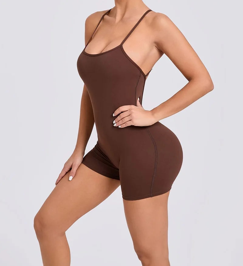 Cloud Rise Yoga SEXY Sports Jumpsuit Women Gym Fitness Playsuit Training Rompers Female Workout Bodysuits Lady Backless Overalls