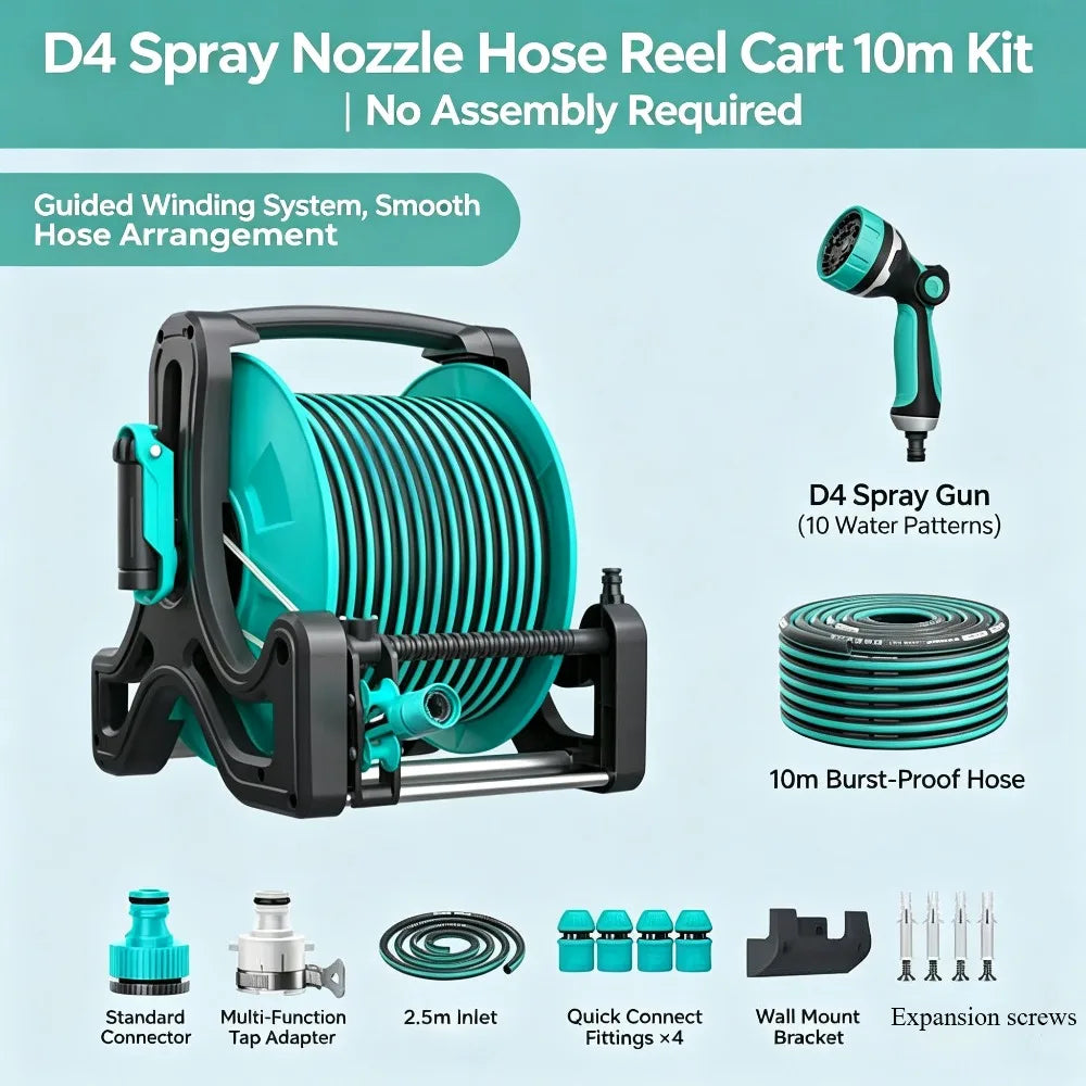 Wholesale Water Hose Pipe Storage Rack Garden Hose Reel High Pressure Empty Garden Water Hose Reel for Outdoor Lawn Backyard
