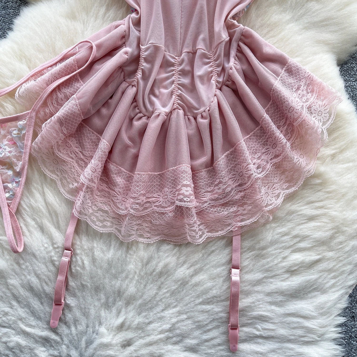 SINGREINY Strap Corset Lingerie Nightdress New Sleeveless Slim Floral Print Mini Nightwear Shapewear Mesh Lace Erotic Mini Dress