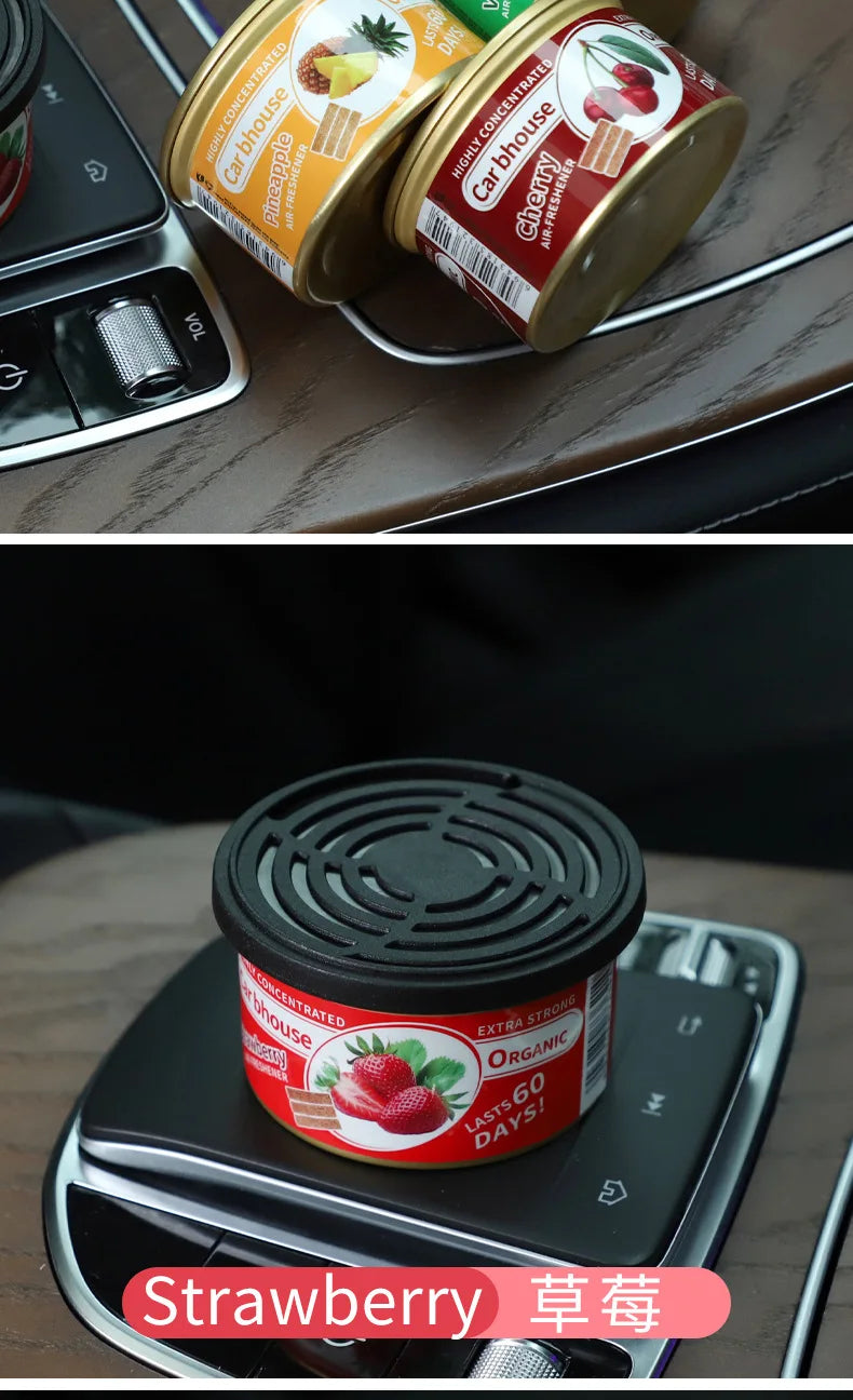 Car Air Fresheners Perfume Canned Wood Blocks Coffee Flavor Long-Lasting Auto Aromatherapy Car Deodorant Supplies Accessories