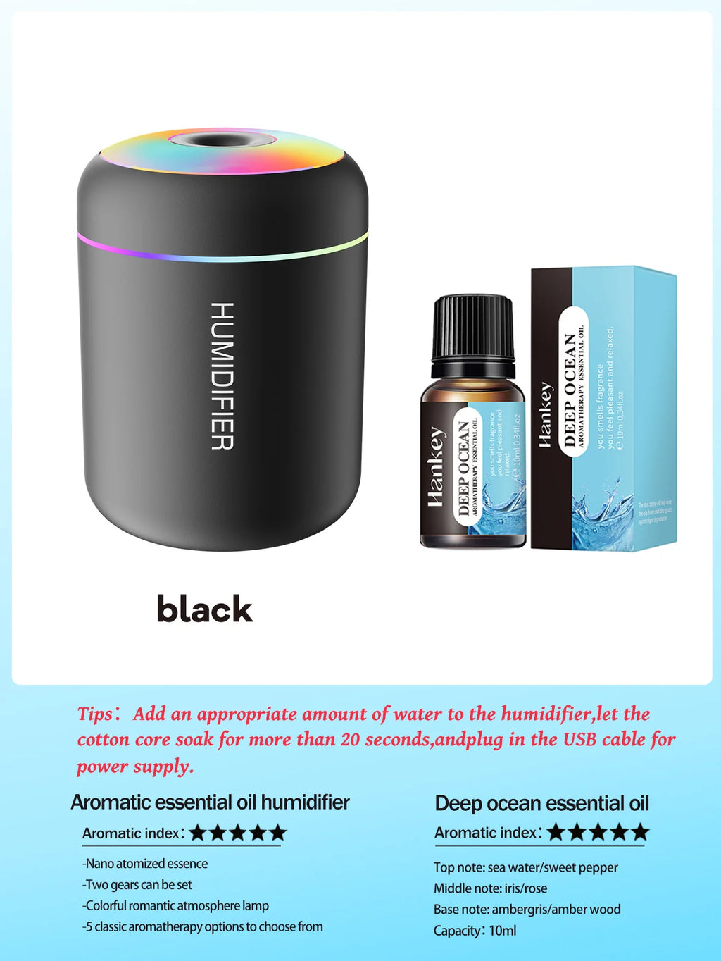180ML Mini Air Humidifier USB Electric Aroma Diffuser Essential Oil Purifier Aromatherapy Mist Maker Lights For Car Home Bedroom