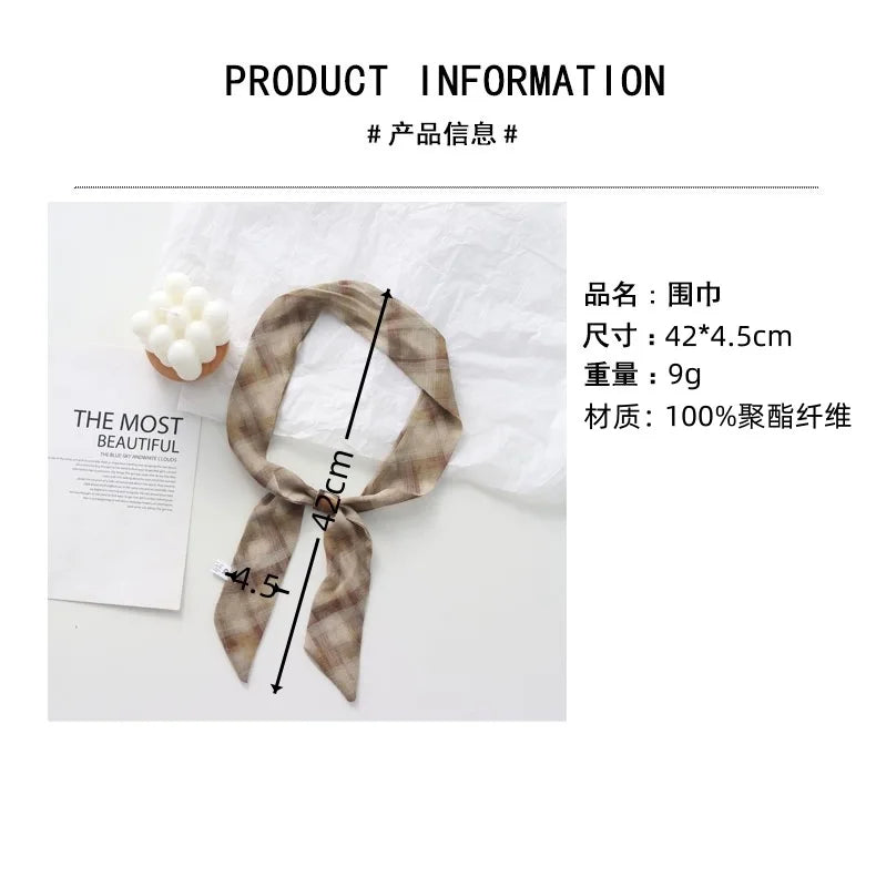 Retro Maillard Brown Floral Scarf Fashionable Old Money Style Light Luxury High-Grade Temperament Small Square Towel Lazy Scarf