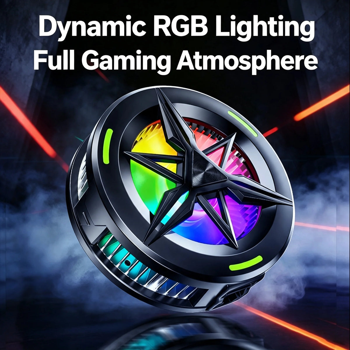Phone Cooler for Gaming Magnetic Semiconductor Cooling Fan Back-Clip RGB Lights Fast Phone Cooling Fan for IOS Android Phone